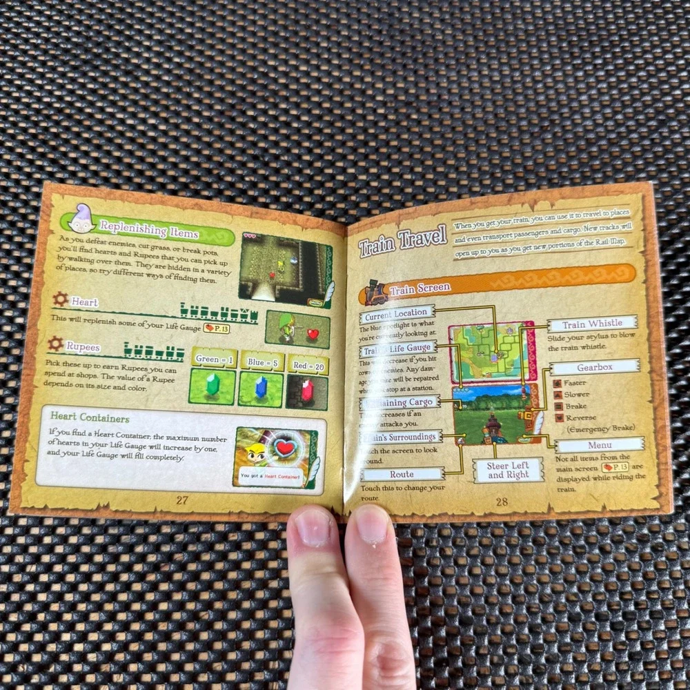 Nintendo Zelda Spirit Tracks Instruction Manual DS Replacement Booklet